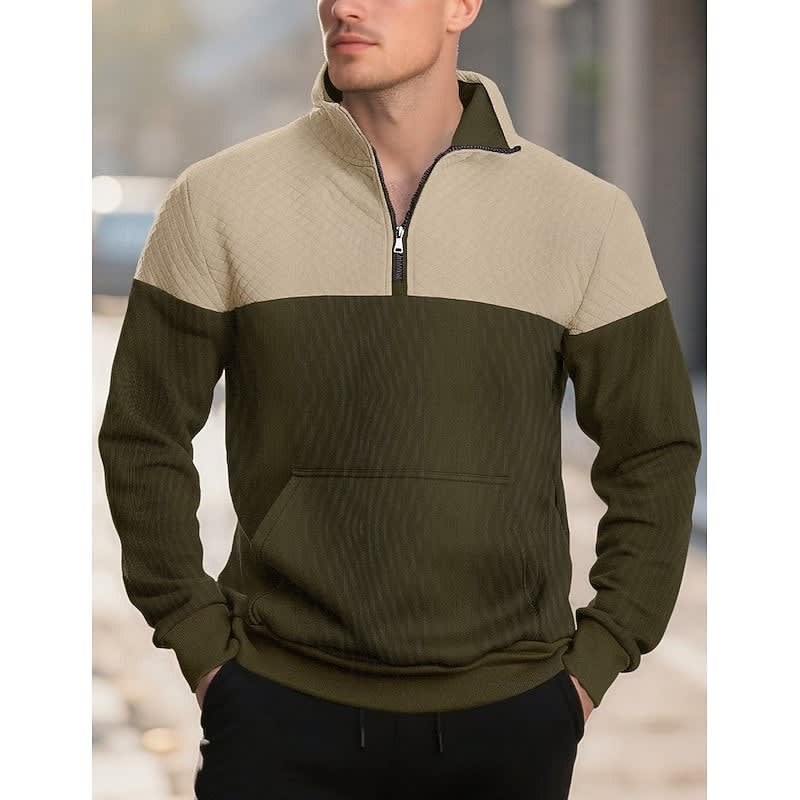 Cooper Color Block Quarter Zip Sweatshirt