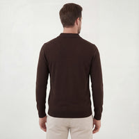 Paxton Brown Long Sleeve Knit Polo