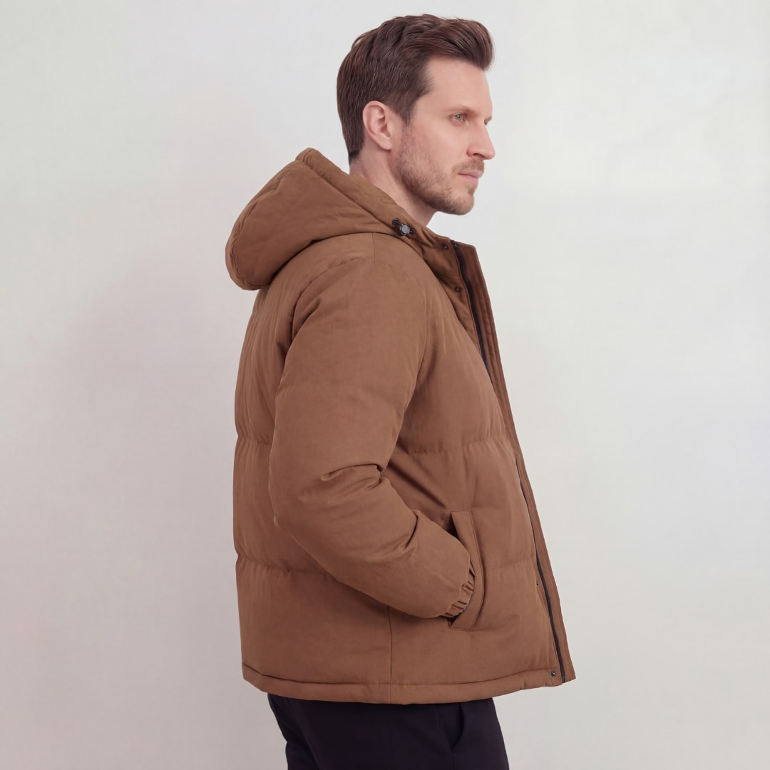 Lomax Brown Hooded Puffer Jacket_2