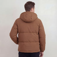 Lomax Brown Hooded Puffer Jacket