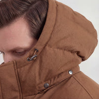 Lomax Brown Hooded Puffer Jacket