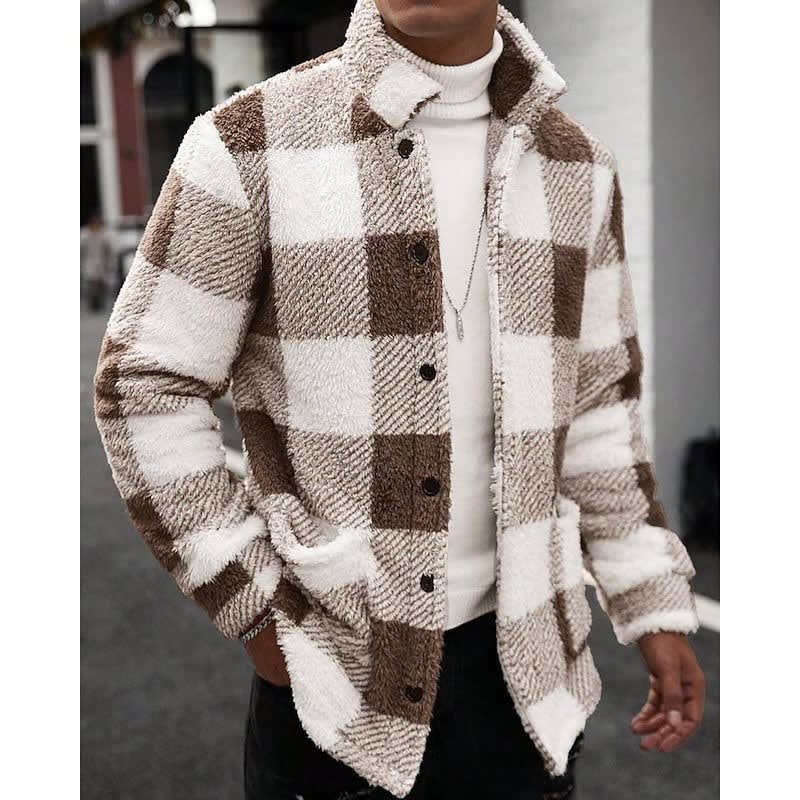 Bryan Plaid Sherpa Jacket