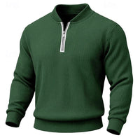 Declan Ribbed Quarter Zip Sweater