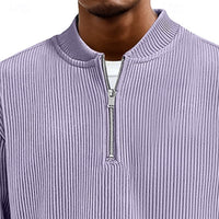 Declan Ribbed Quarter Zip Sweater
