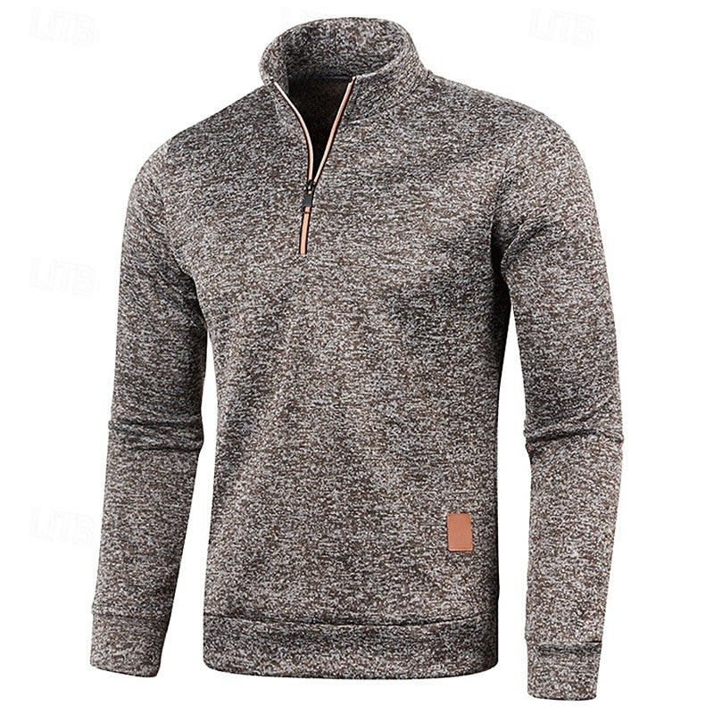 Ian Marled Quarter Zip Sweater_1