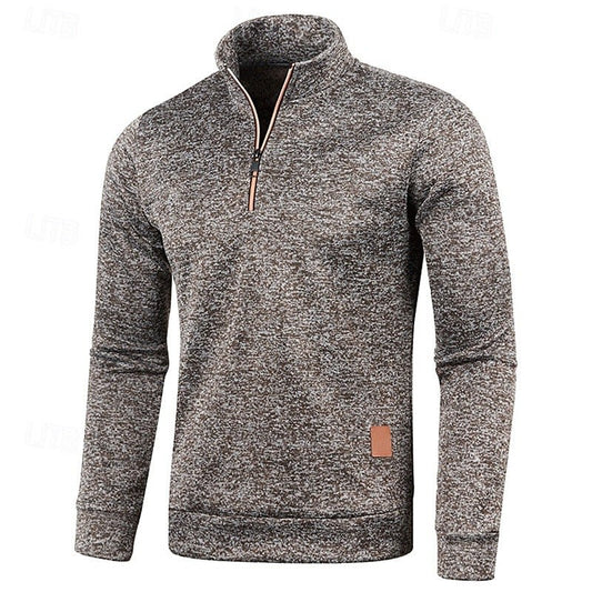 Ian Marled Quarter Zip Sweater_1