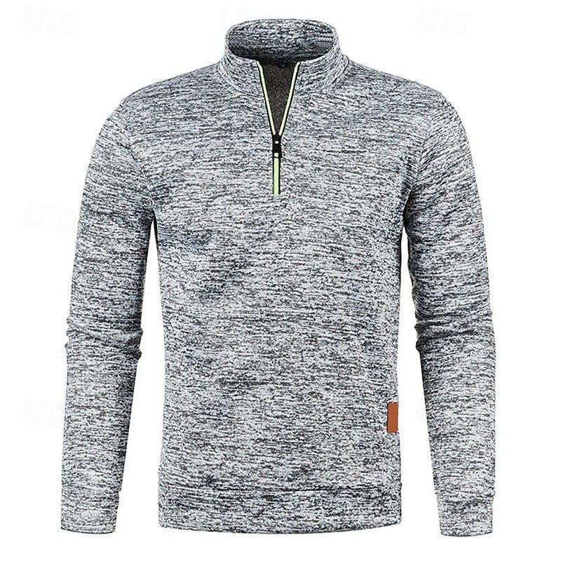 Ian Marled Quarter Zip Sweater