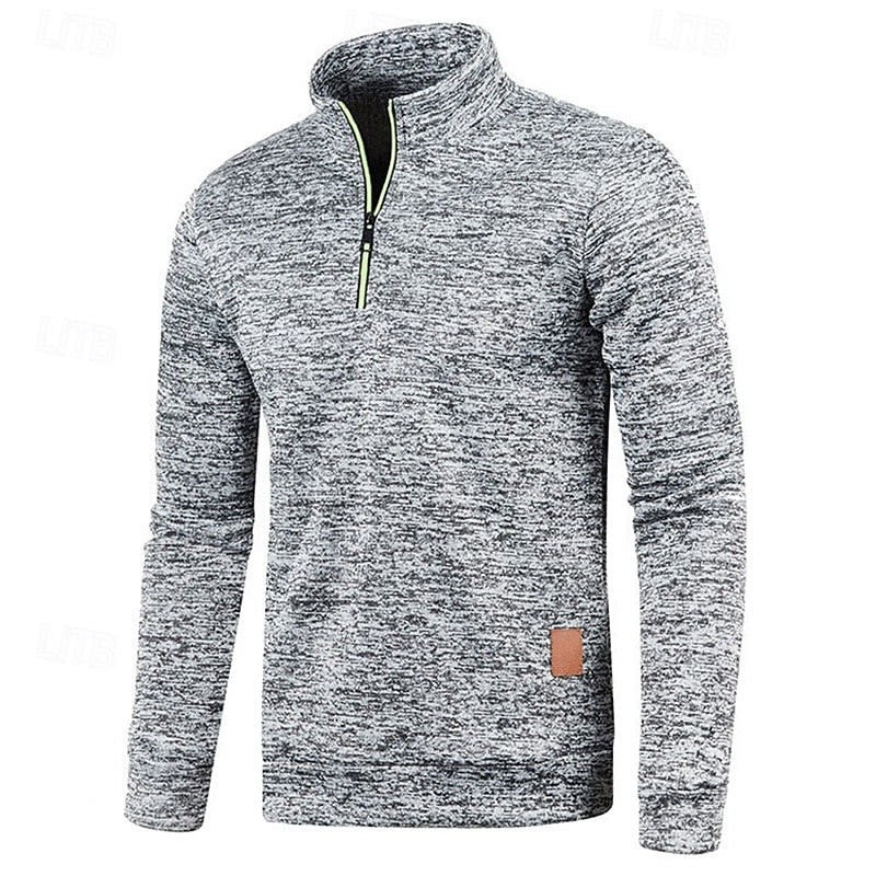 Ian Marled Quarter Zip Sweater_11