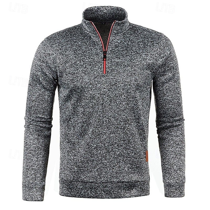 Ian Marled Quarter Zip Sweater_14