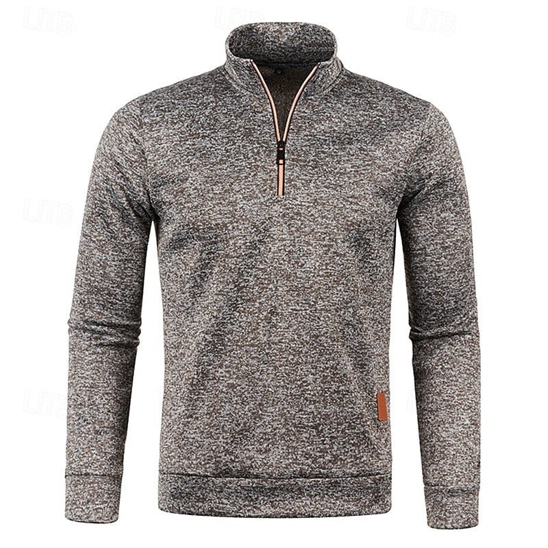 Ian Marled Quarter Zip Sweater_2