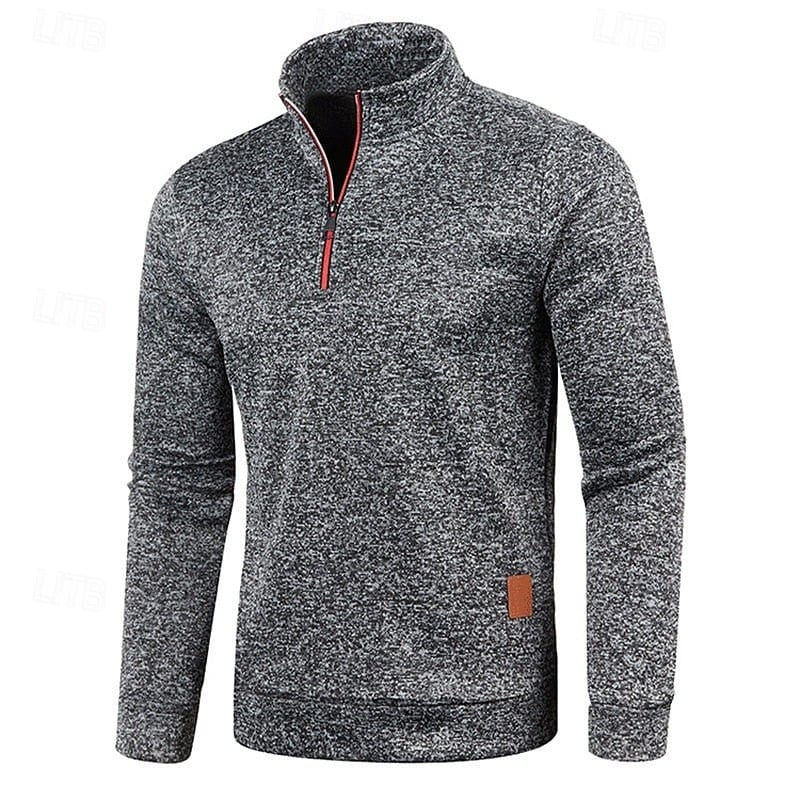 Ian Marled Quarter Zip Sweater_20