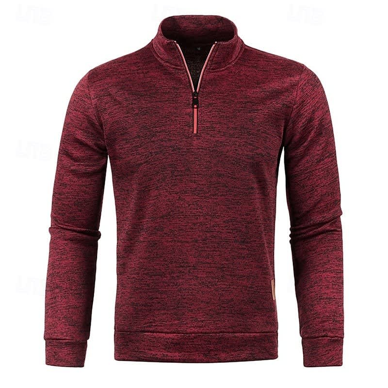 Ian Marled Quarter Zip Sweater_4