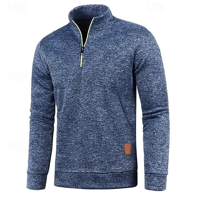 Ian Marled Quarter Zip Sweater