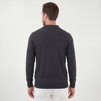Phoenix Charcoal Long Sleeve Knit Polo