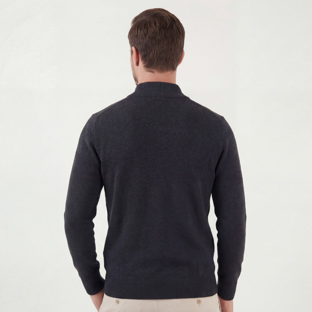 Oberon Mock Neck Half Zip Sweater