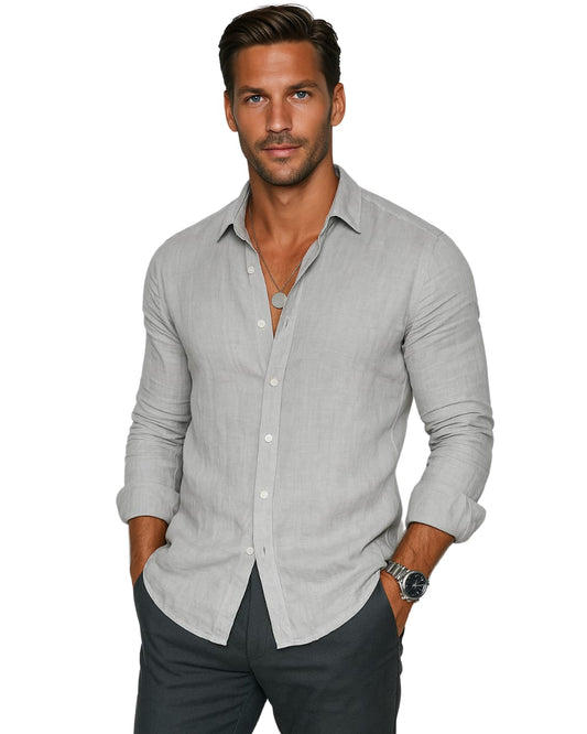 Cody Lightweight Long Sleeve Button Up Shirt_1