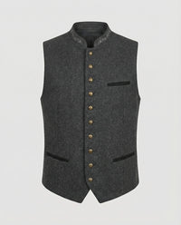 Carlos Stand Collar Button Vest
