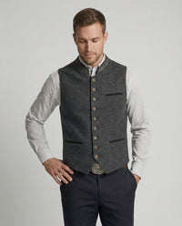 Carlos Stand Collar Button Vest