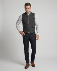 Carlos Stand Collar Button Vest