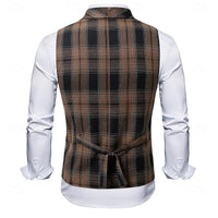 Connor Plaid Double Breasted Vest