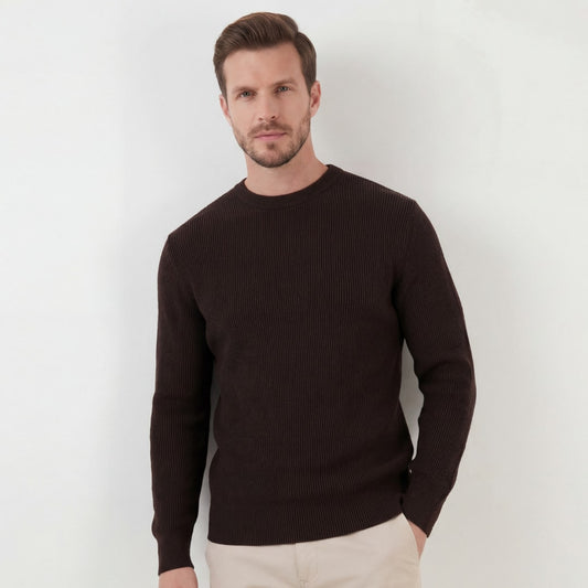 Dean Ribbed Knit Crew Neck Sweater_1