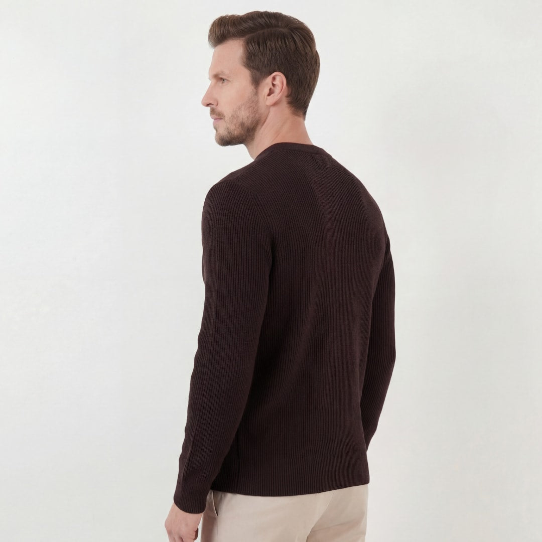Dean Ribbed Knit Crew Neck Sweater_2