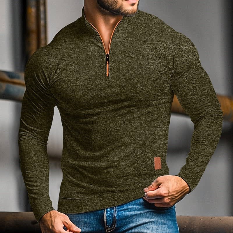 Wesley Long Sleeve Quarter Zip Polo