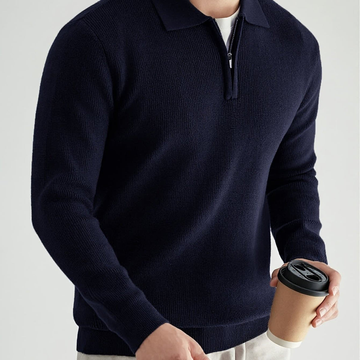 Grayson Knit Quarter Zip Polo Sweater_10