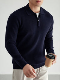 Grayson Knit Quarter Zip Polo Sweater