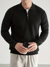 Grayson Knit Quarter Zip Polo Sweater
