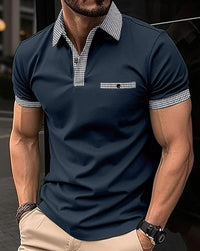 Desmond Check Trim Short Sleeve Polo Shirt