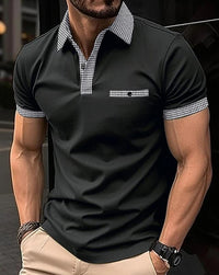Desmond Check Trim Short Sleeve Polo Shirt