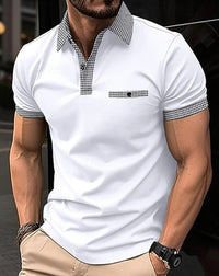 Desmond Check Trim Short Sleeve Polo Shirt