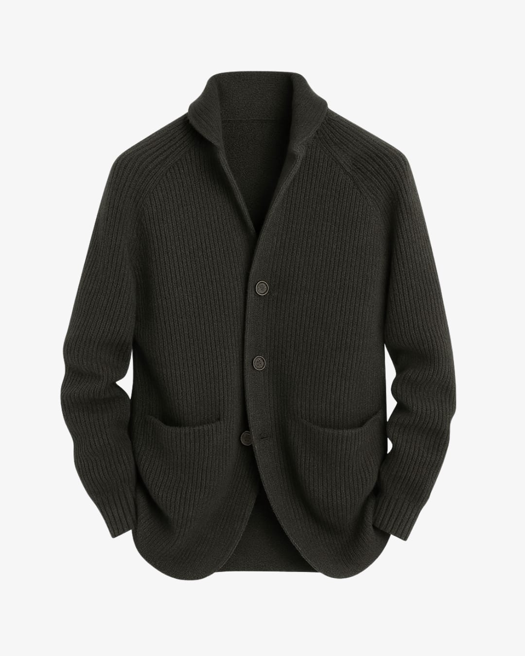 Clayton Lapel Collar Ribbed Knit Cardigan_1