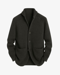 Clayton Lapel Collar Ribbed Knit Cardigan