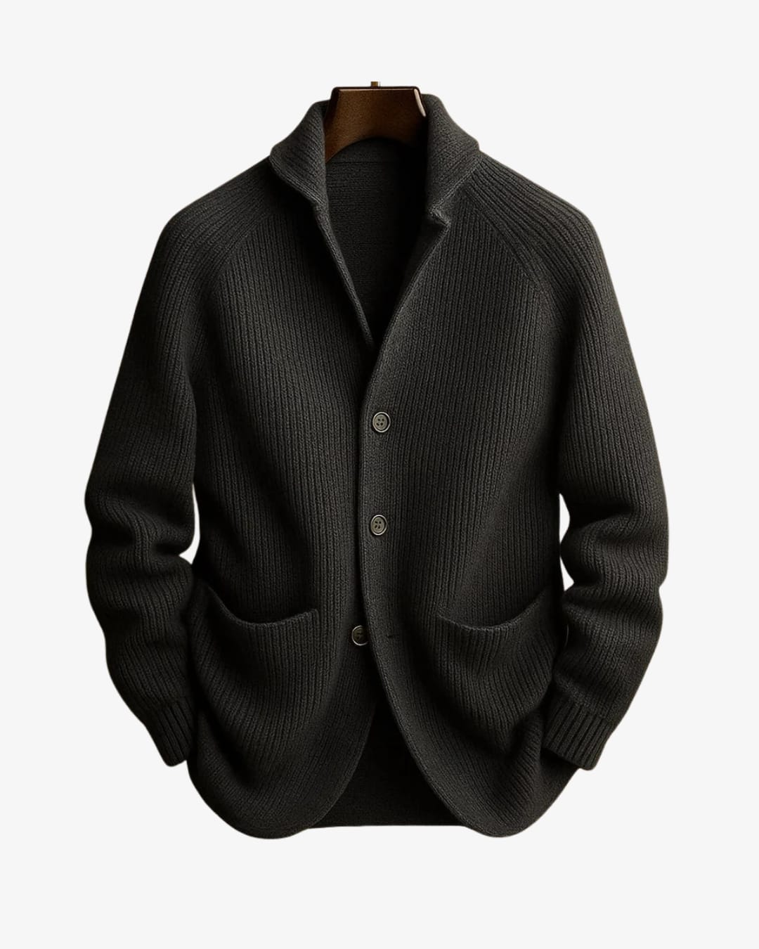 Clayton Lapel Collar Ribbed Knit Cardigan_2