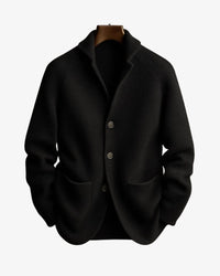 Clayton Lapel Collar Ribbed Knit Cardigan