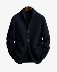 Clayton Lapel Collar Ribbed Knit Cardigan
