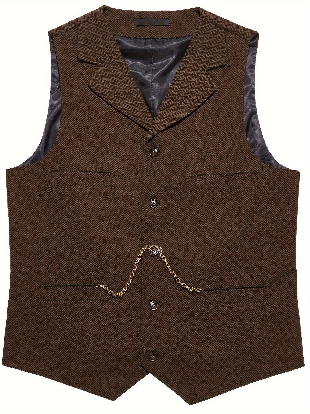 Brady Herringbone Tailored Vest_11