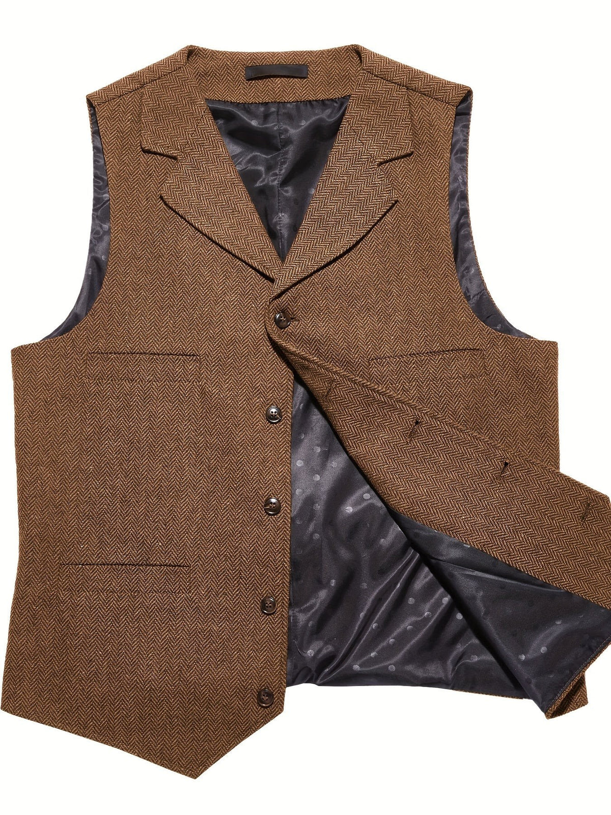 Brady Herringbone Tailored Vest_23
