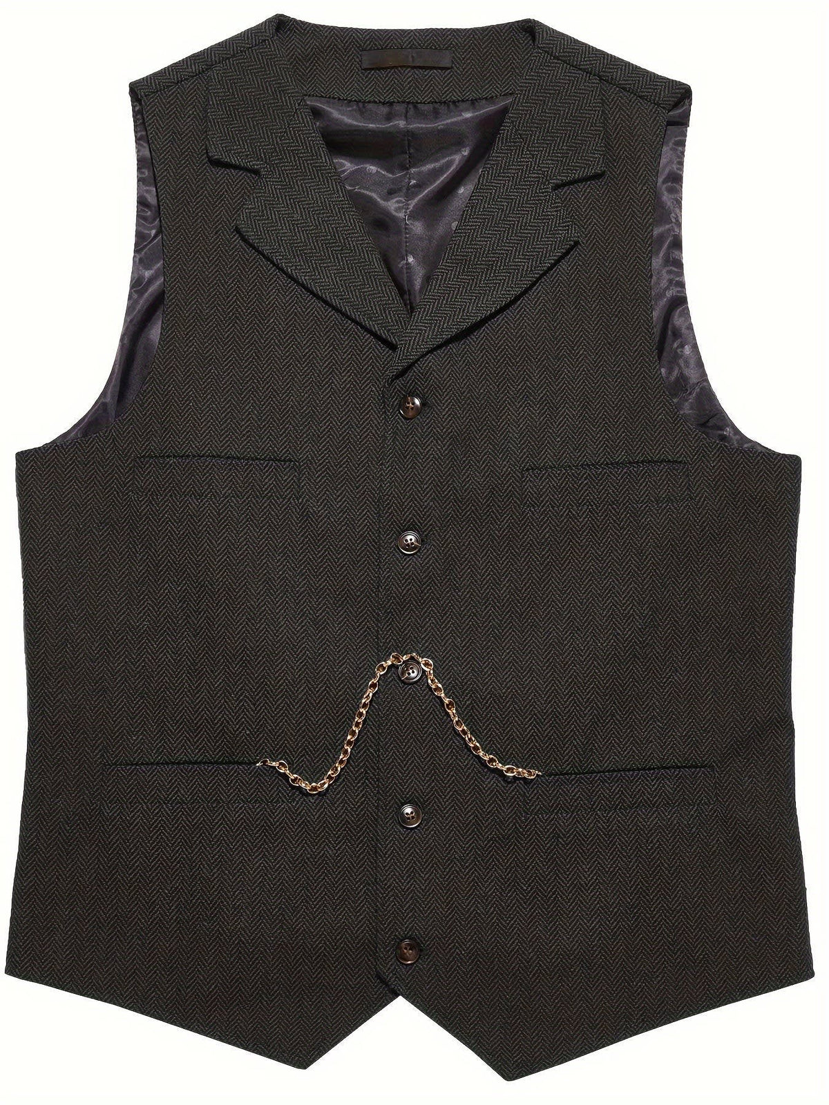Brady Herringbone Tailored Vest_4