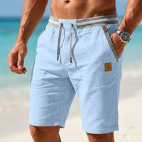 Declan Striped Trim Drawstring Summer Shorts
