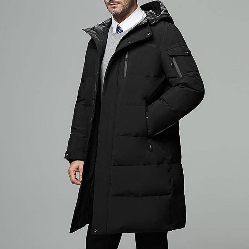 Aaron Hooded Longline Puffer Coat