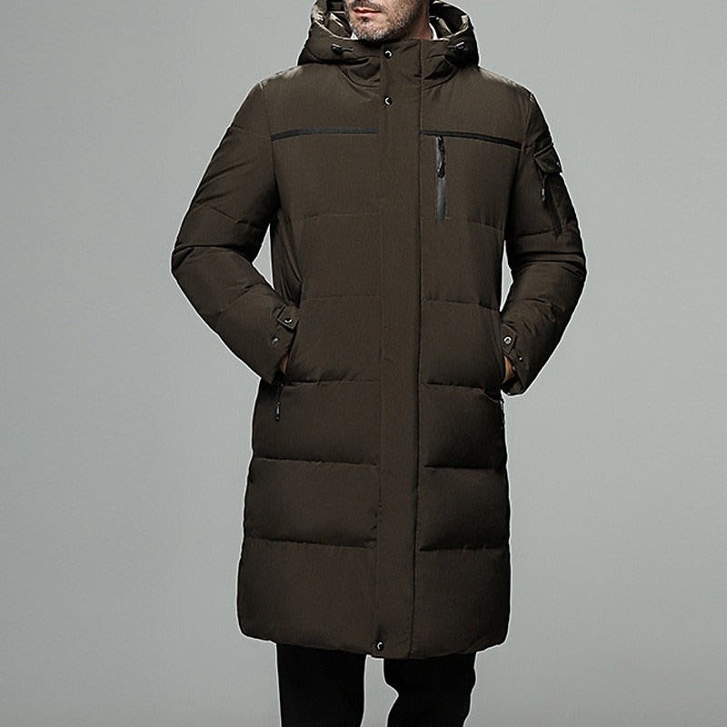 Aaron Hooded Longline Puffer Coat