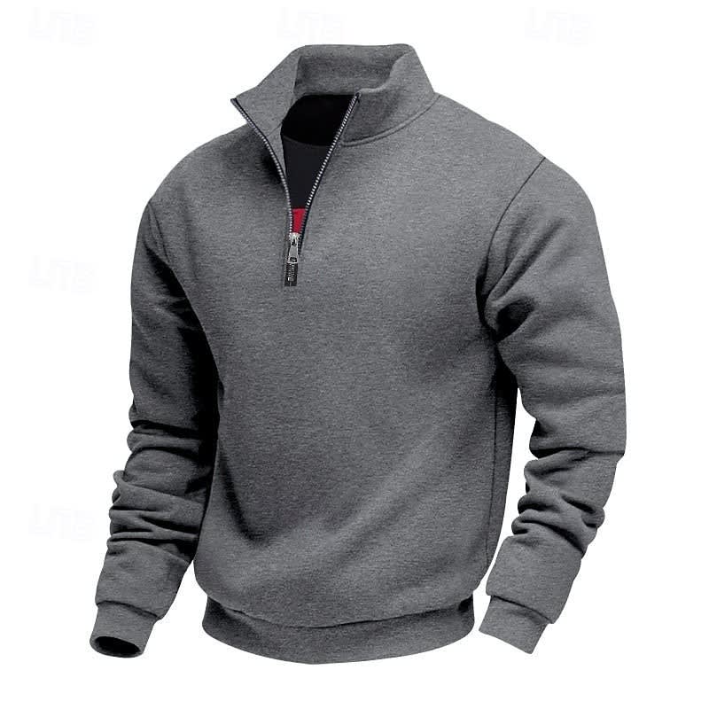 Nolan Stand Collar Quarter Zip Sweatshirt_1