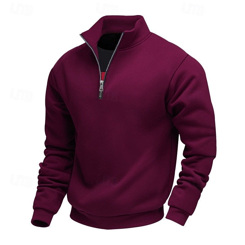 Nolan Stand Collar Quarter Zip Sweatshirt