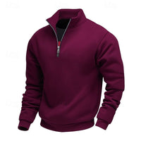 Nolan Stand Collar Quarter Zip Sweatshirt