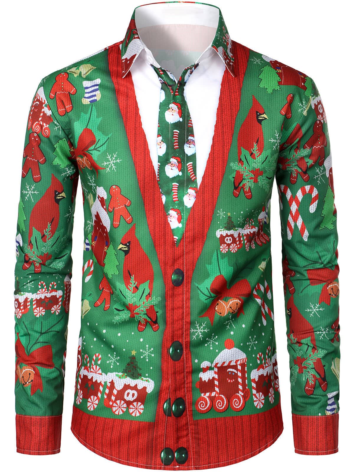 Wyatt Gingerbread Print Ugly Christmas Shirt_1