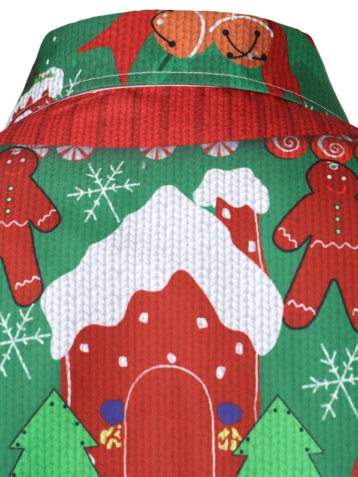 Wyatt Gingerbread Print Ugly Christmas Shirt_6