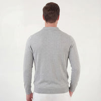 Pierce Gray Long Sleeve Knit Polo
